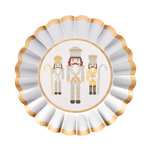 Scalloped Salad Plate Gilded Nutcracker