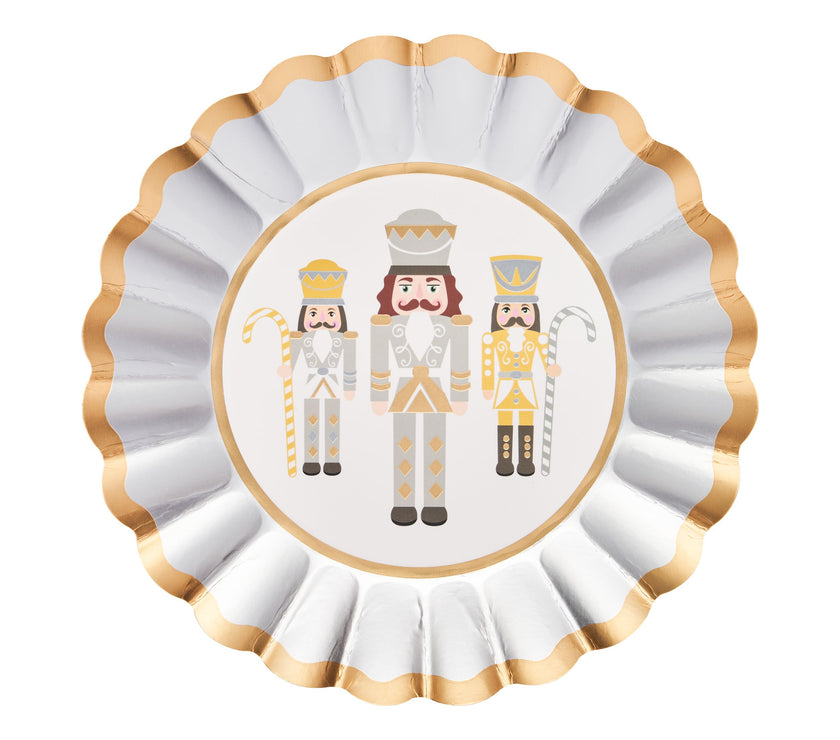 Scalloped Salad Plate Gilded Nutcracker