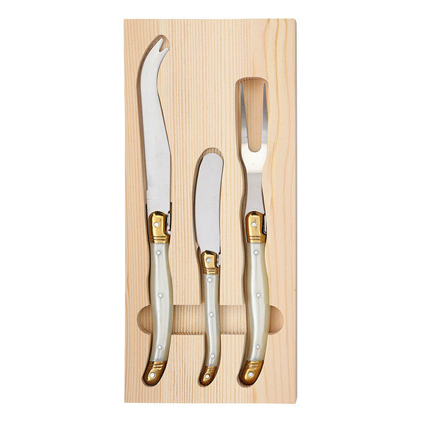 Pearl White Cheese Knife Set