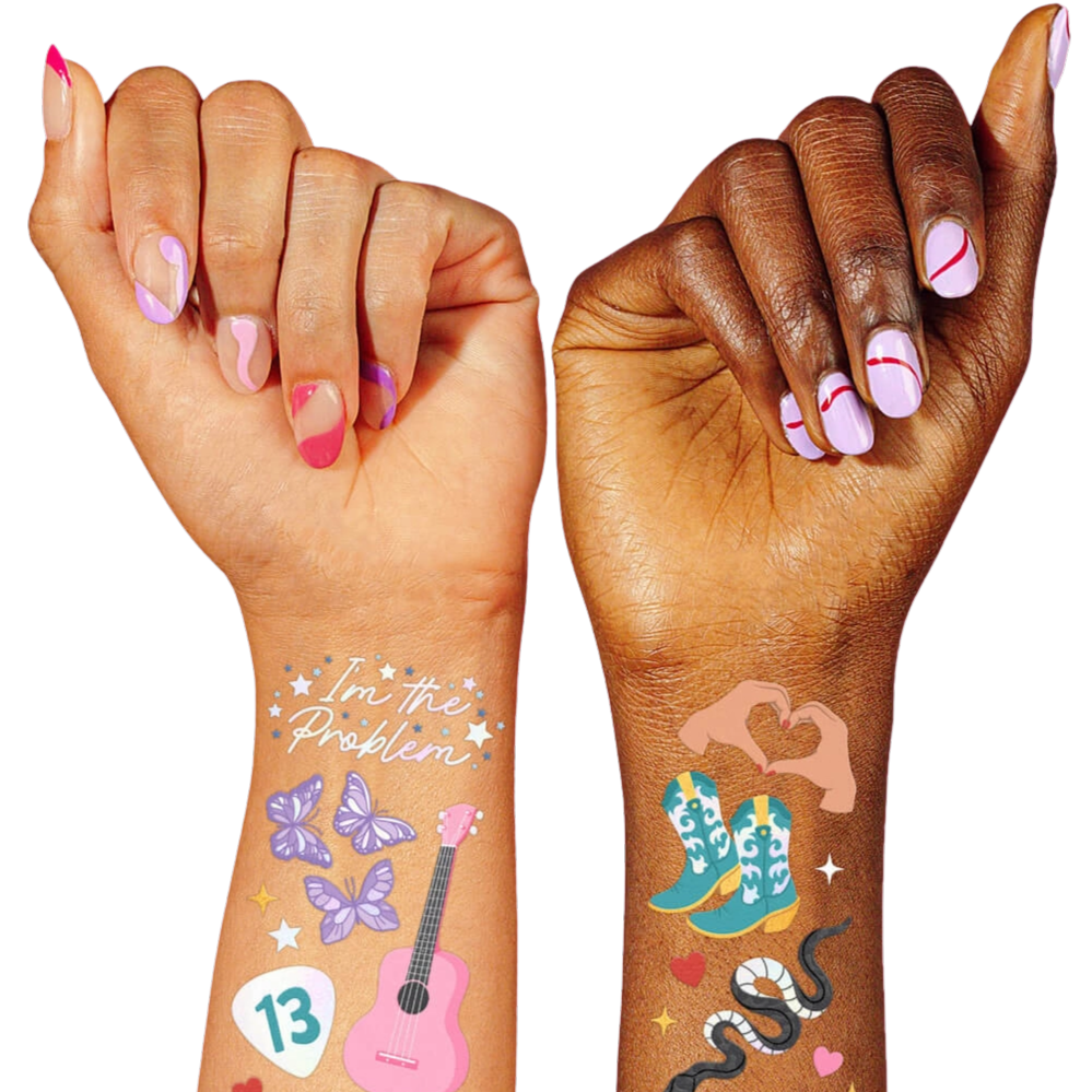 Taylor Swift Eras Tour Temporary Tattoos - 74 Pieces
