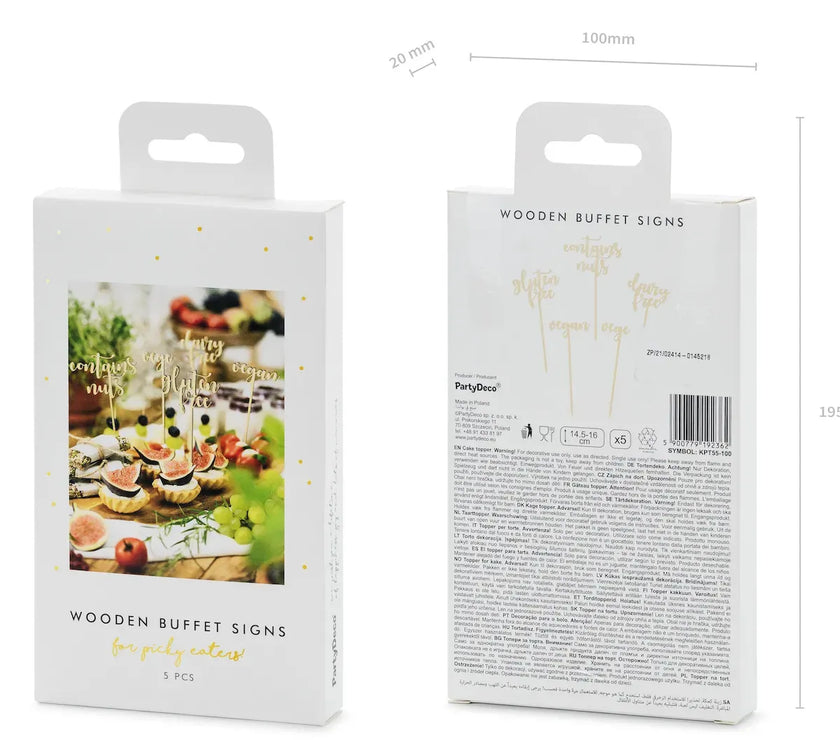 Special Food Toppers - Set of 5