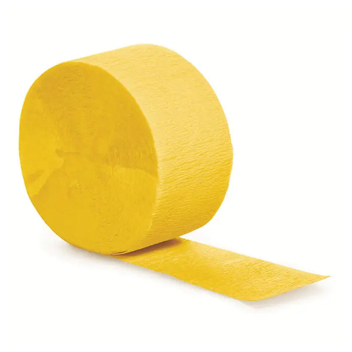 Yellow Crepe Paper Streamer