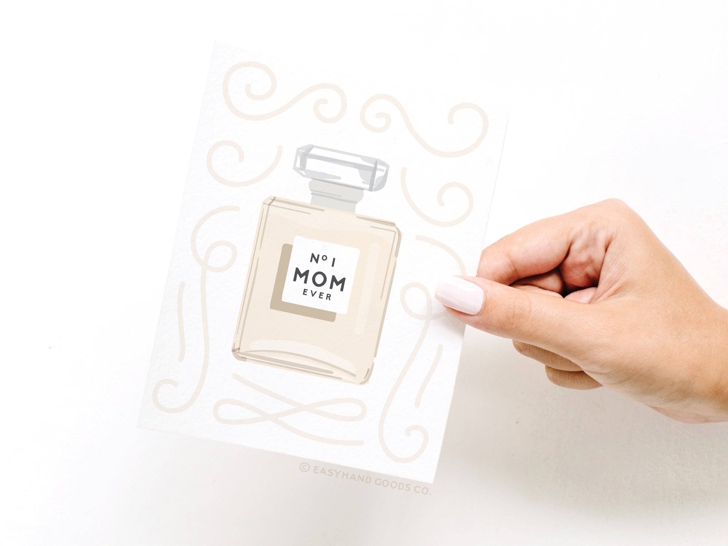 No. 1 Mom Ever Perfume Bottle Greeting Card