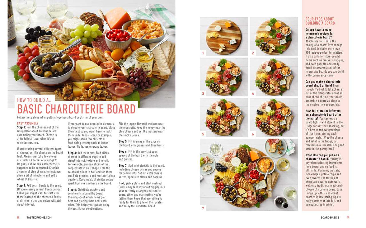 Taste of Home Boards, Platters & More Hardcover Book