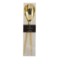 Gold Glitter Plastic Serving Fork • Spoon Set