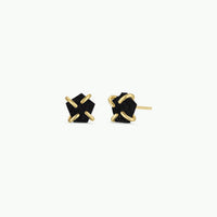 Druzy Prong - Black - Earrings