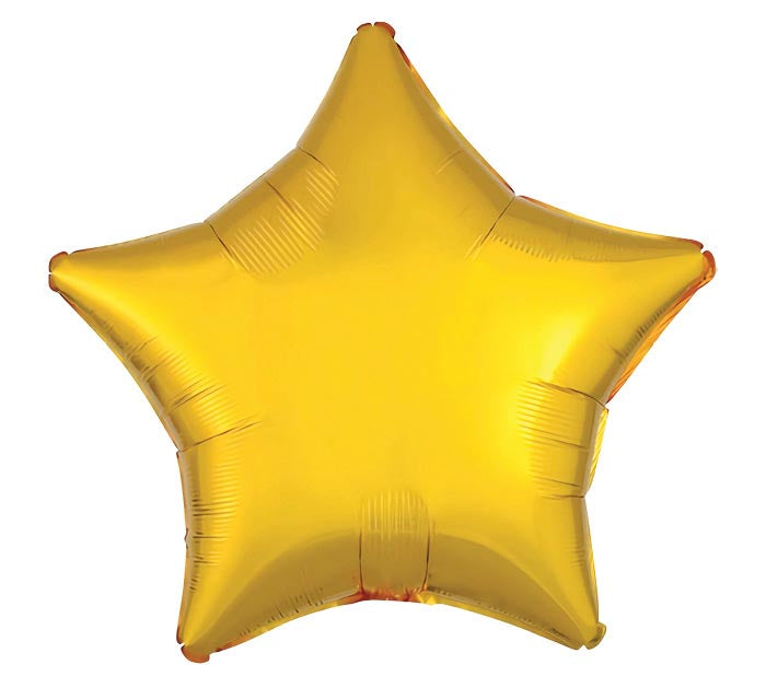 Gold Metallic Star 19" Mylar Balloon