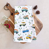 Camping Trucks & Outdoorsy Tea Towel