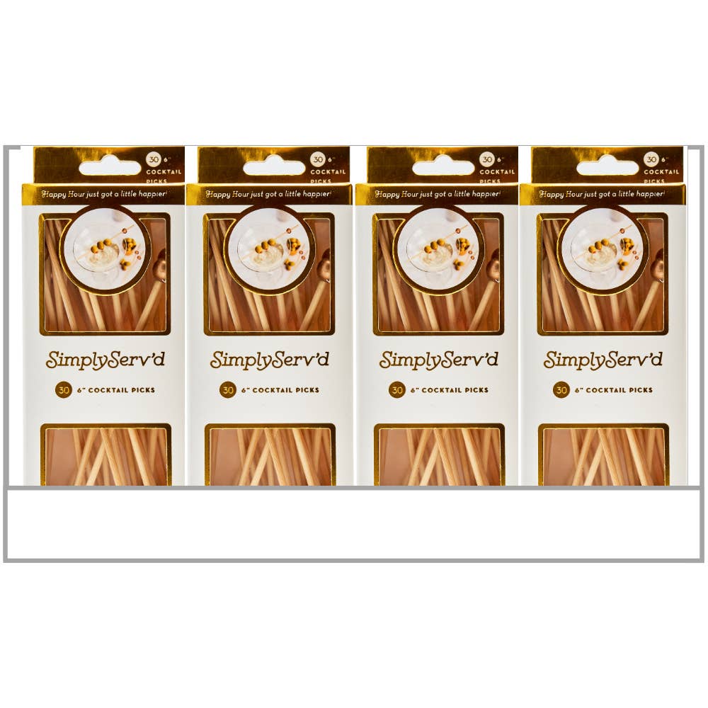 Gold Ball Party Pick - 30pk