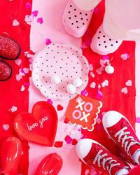 Conversation Heart Shaped Paper Plates - 8CT