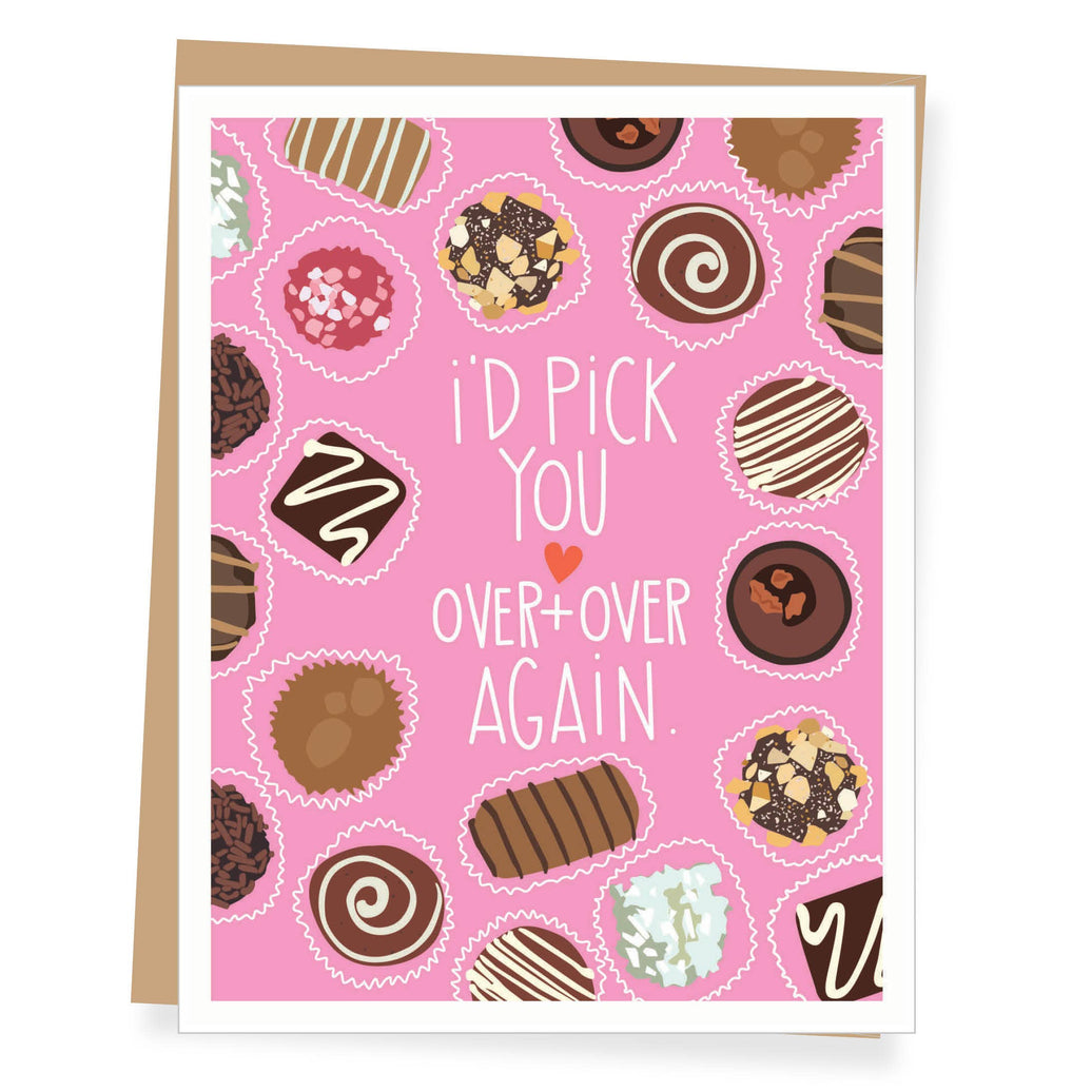 I'd Pick You Chocolates Valentine's Day Card