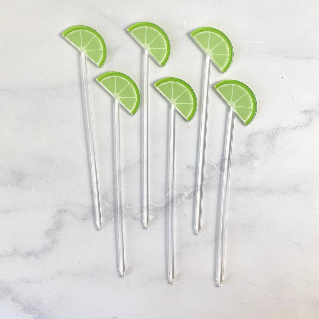 Lime Garnish Cocktail Picks