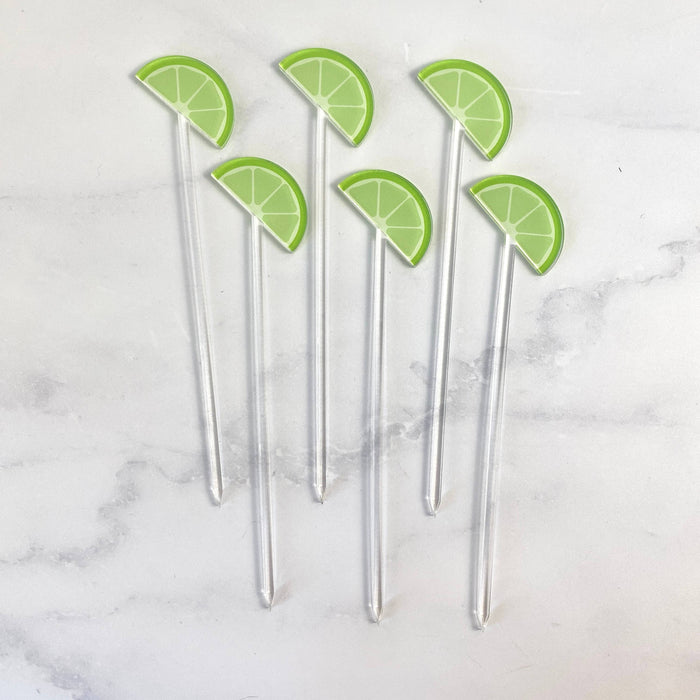 Lime Garnish Cocktail Picks
