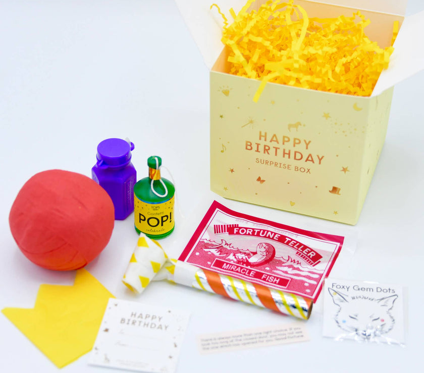 Happy Birthday in a Surprise Box - Assorted Colors