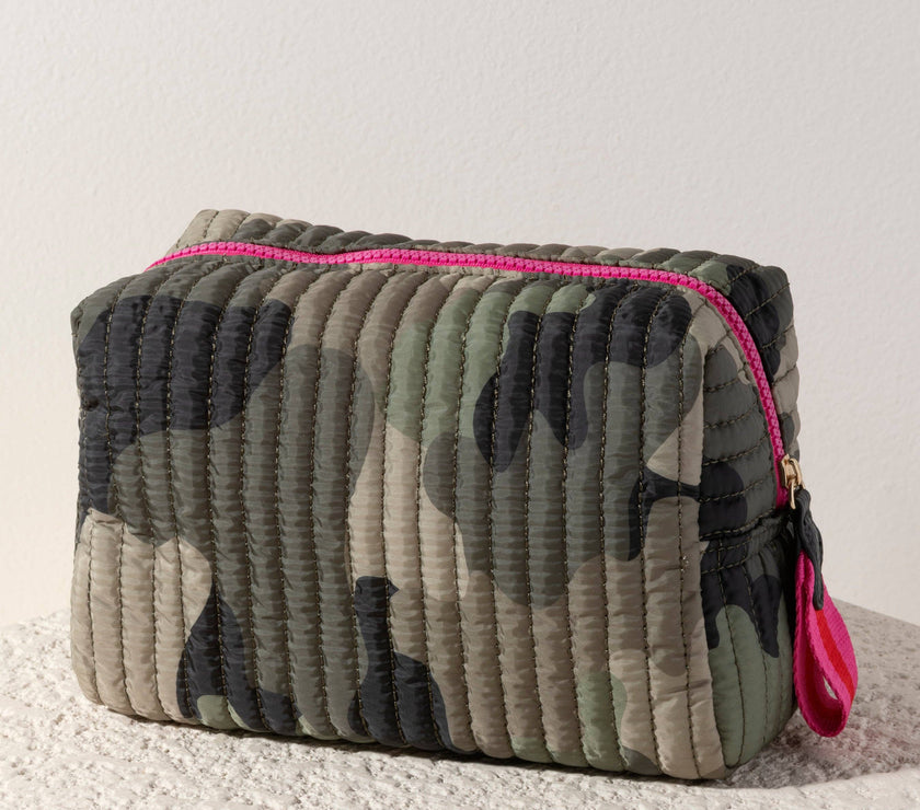 Ezra Camo Large Cosmetic Pouch