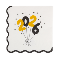 2026 Foil Balloons Cocktail Napkin - 18CT