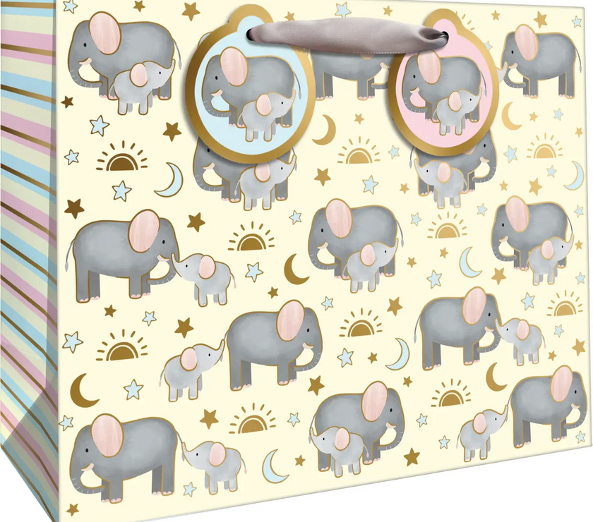 Baby Elephants Large Gift Bag