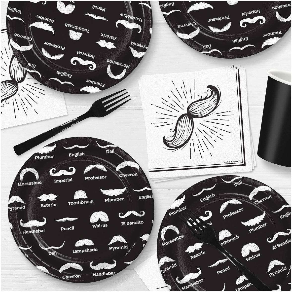 Mustache Theme Party Cocktail Napkins -16CT