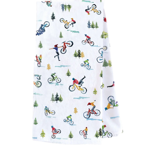 Mountain Biking Tea Towel