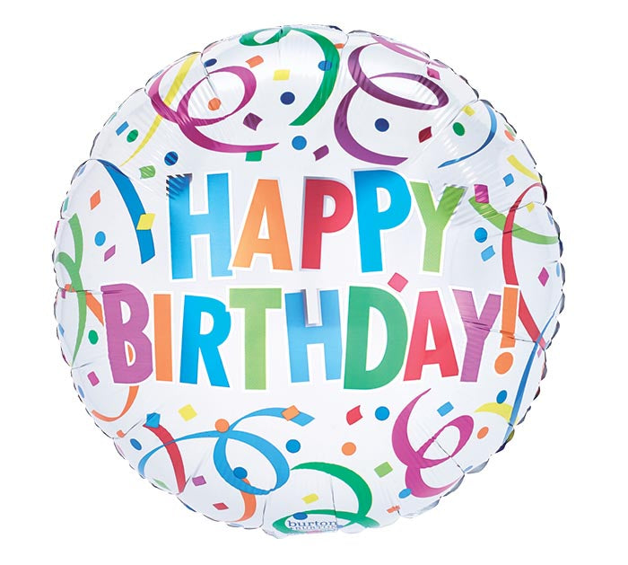 Happy Birthday 17" Mylar Balloon