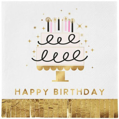 Birthday Cake Cocktail Napkins 20CT