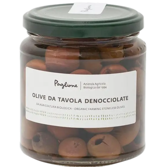 Organic Pitted Black Table Olives by Agricola Paglione