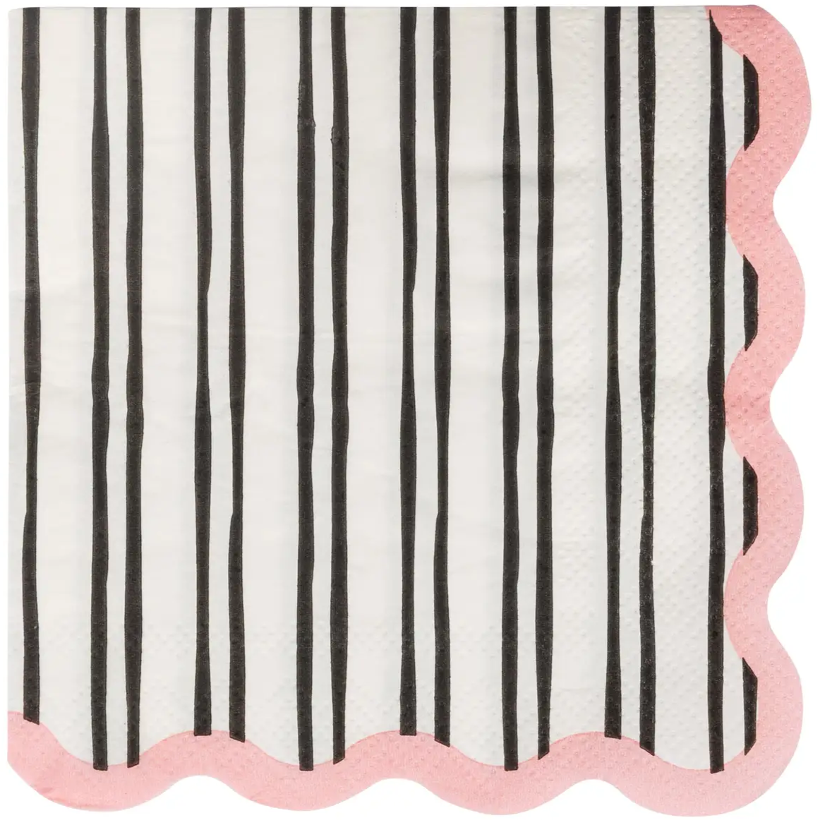 White + Black Striped Cocktail Napkins