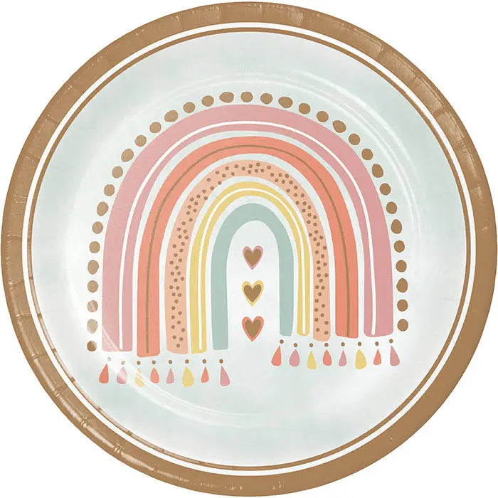 Boho Rainbow Dinner Plates 8CT