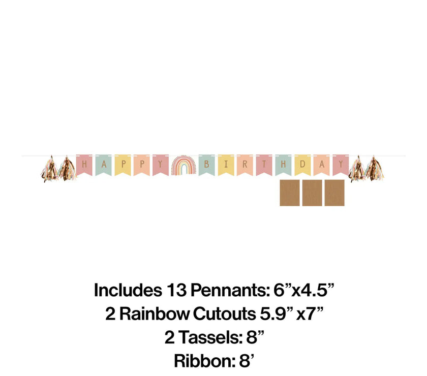 Boho Rainbow Banner
