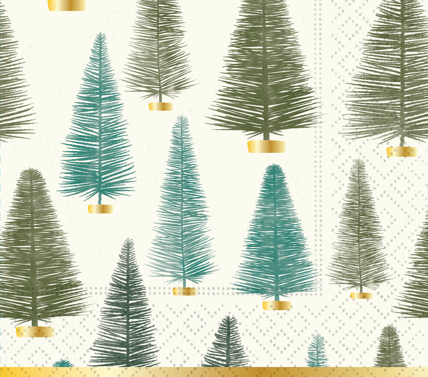 Brush Trees Cocktail Napkin 16CT