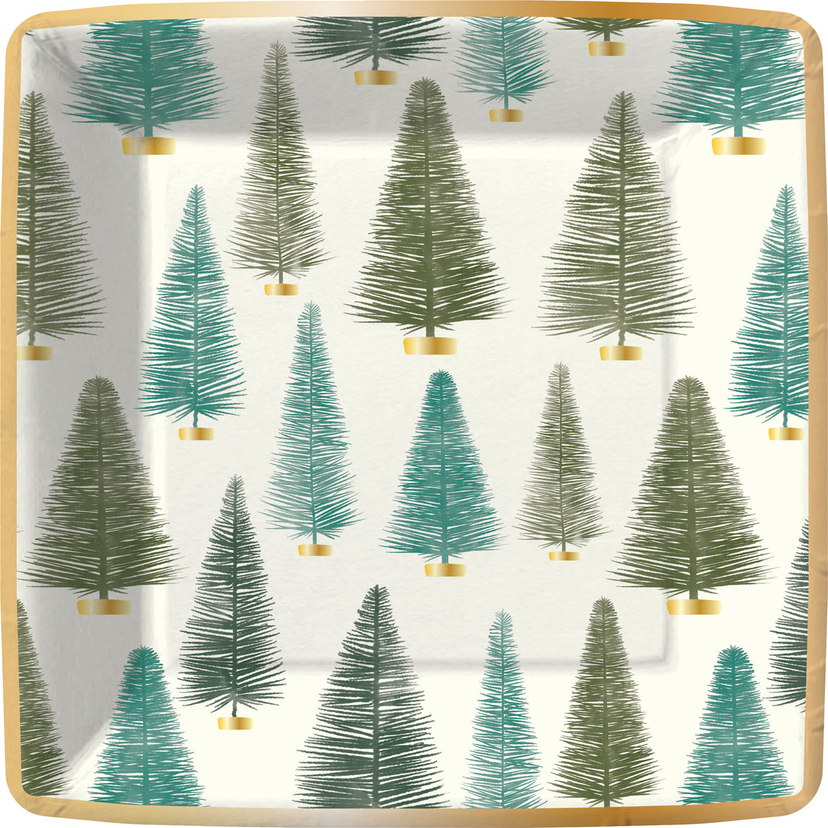 Brush Trees Dessert Plates 8CT