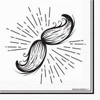Mustache Theme Party Cocktail Napkins -16CT