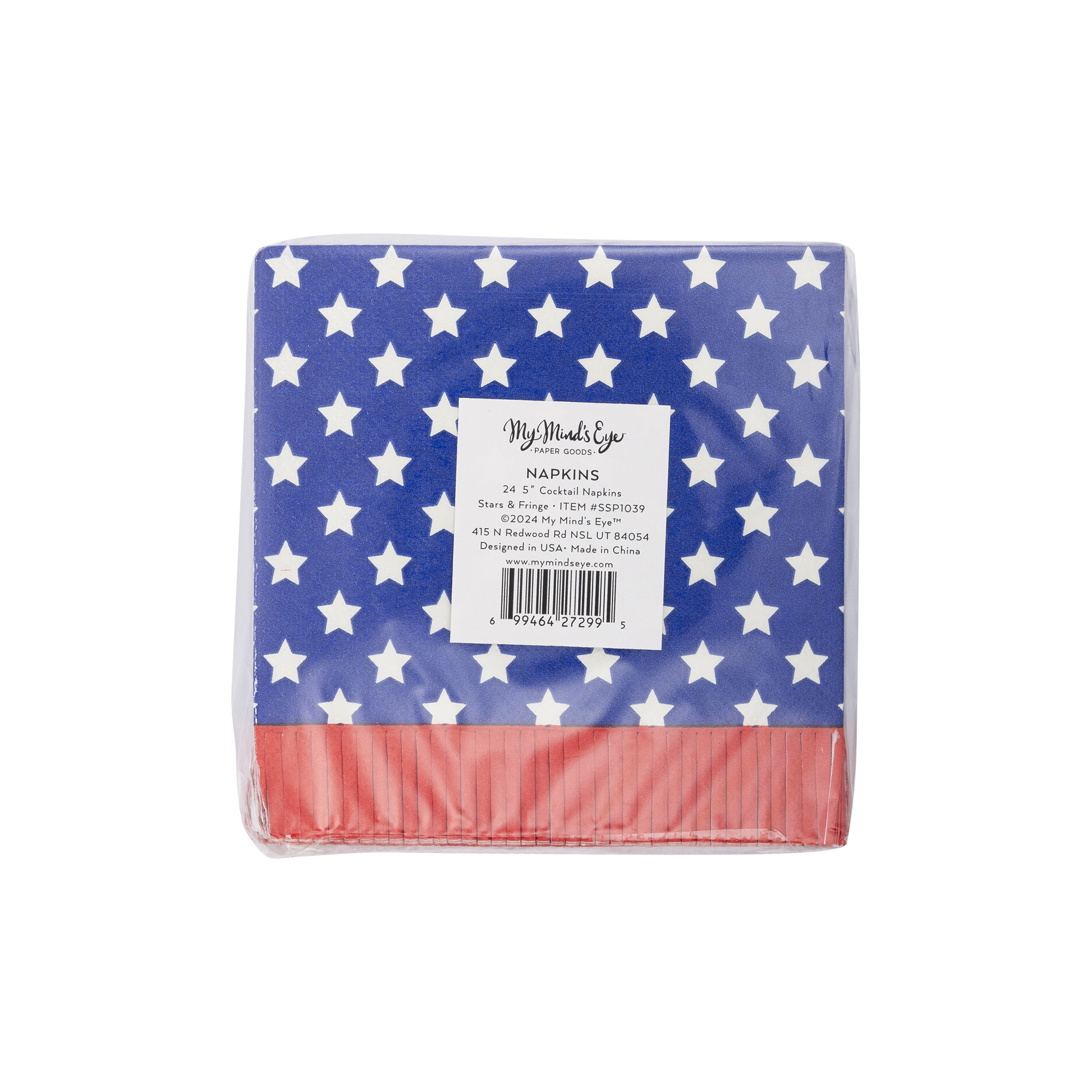 Stars and Fringe Paper Cocktail Napkin - 24CT