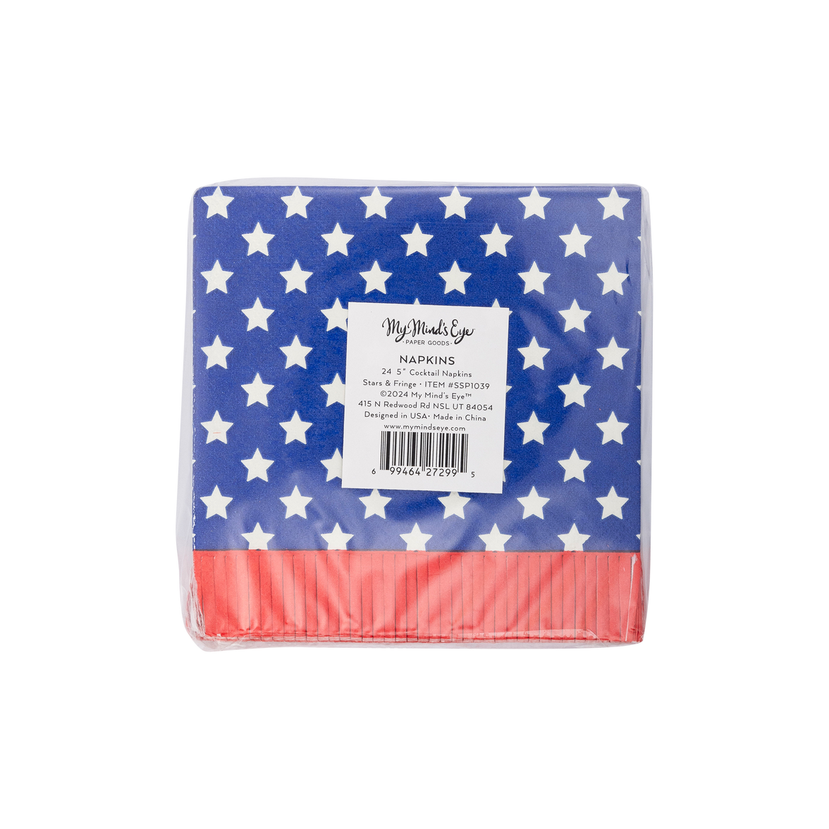 Stars and Fringe Paper Cocktail Napkin - 24CT