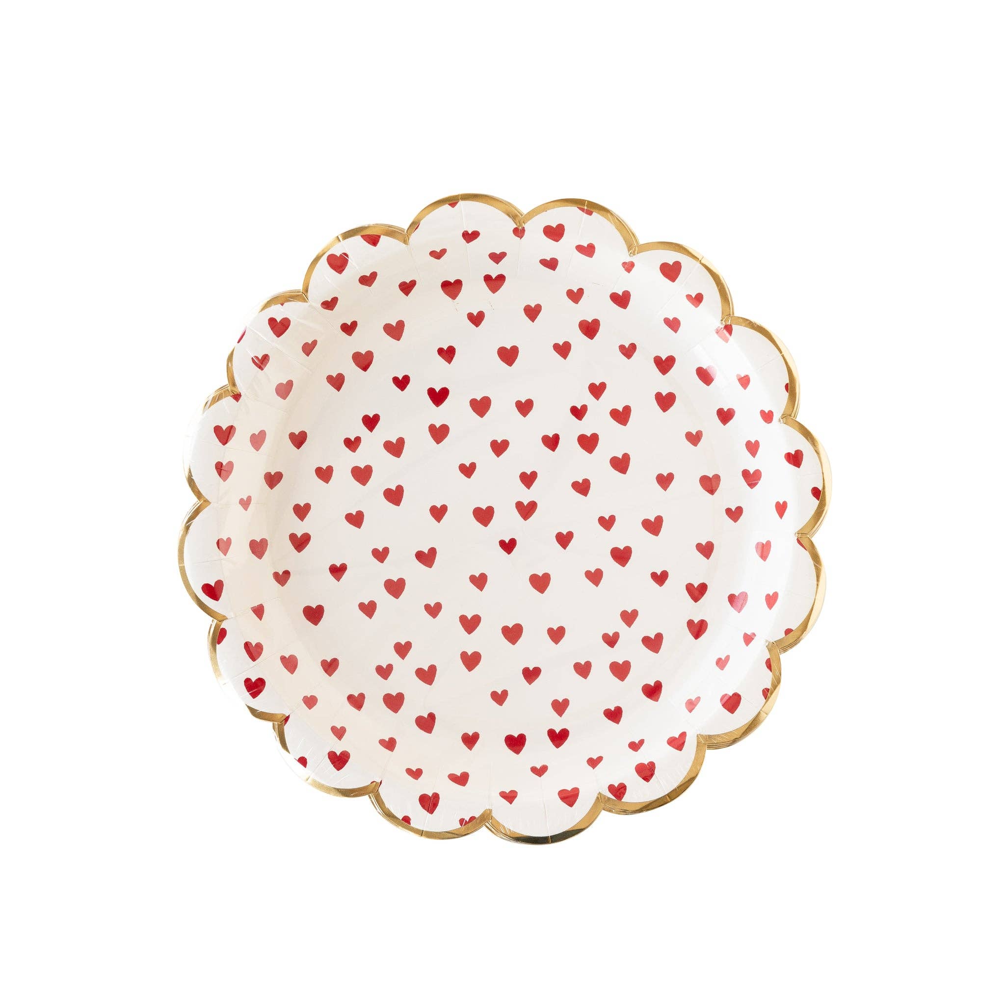 Tiny Red Hearts Paper Plates - 8CT