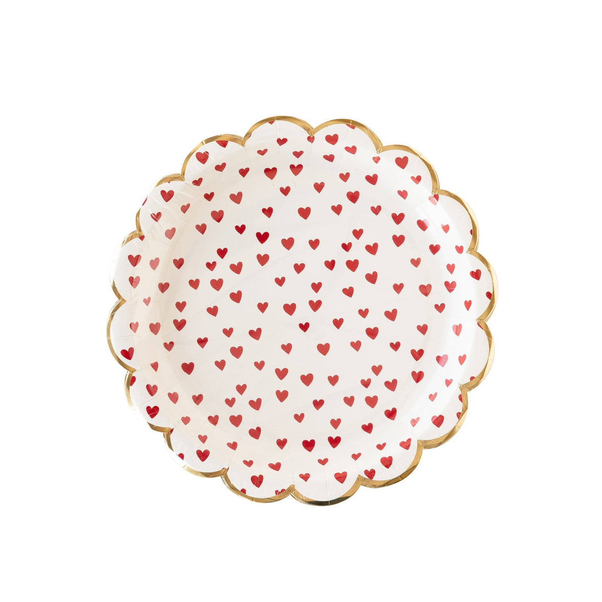 Tiny Red Hearts Paper Plates - 8CT