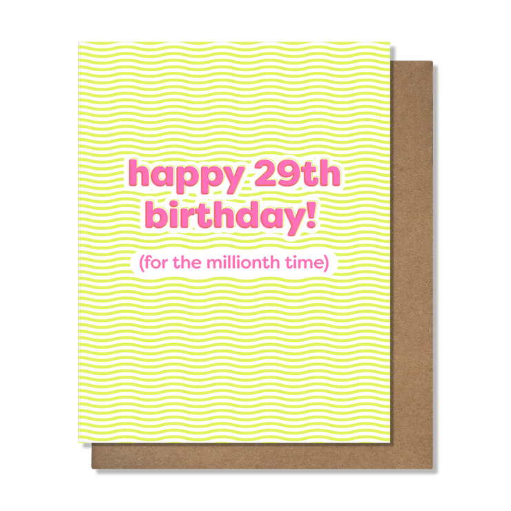 29th Bday - Birthday Card