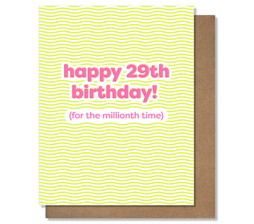 29th Bday - Birthday Card