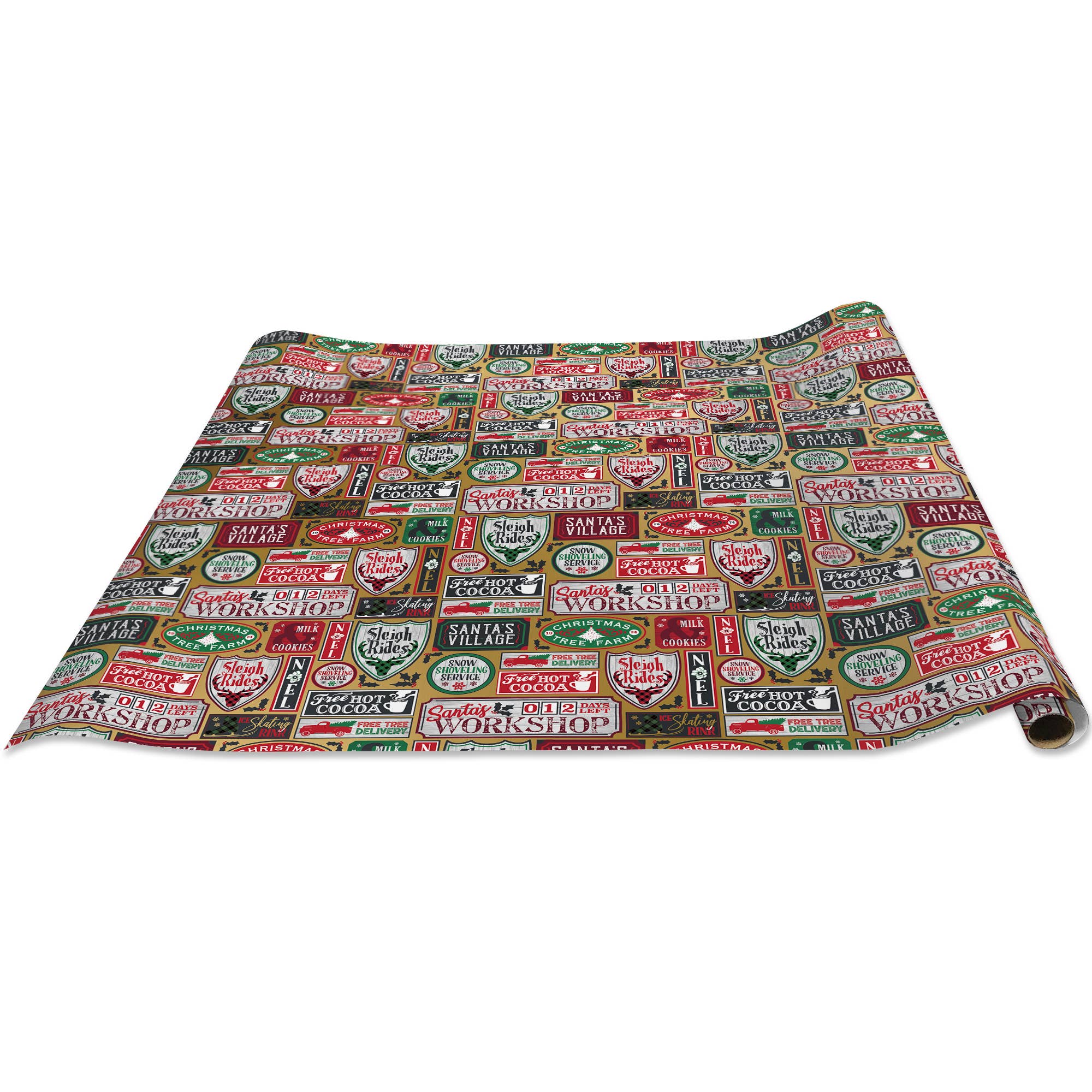 Santa Signs Gift Wrap Jumbo Roll