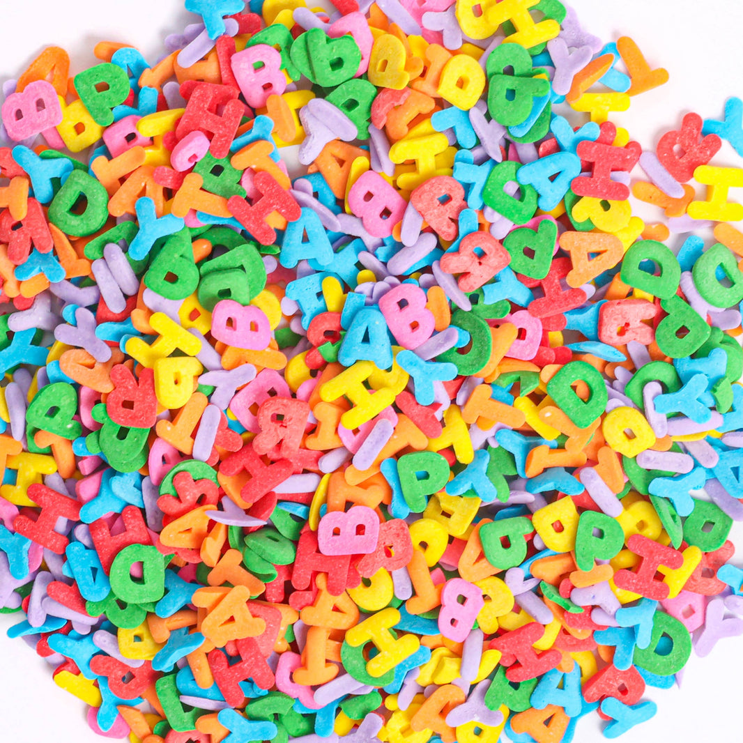 Sprinklemania Happy Birthday Alphabet Sprinkles - 3.5oz Cube