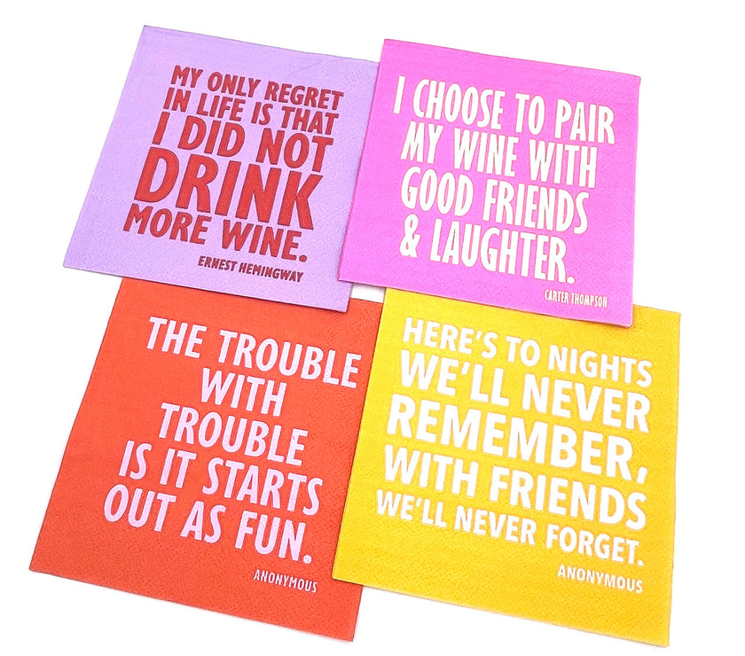 Festive Cocktail Funny Napkins | The Trouble With Trouble - 20CT
