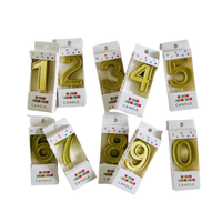 Gold Number Candle