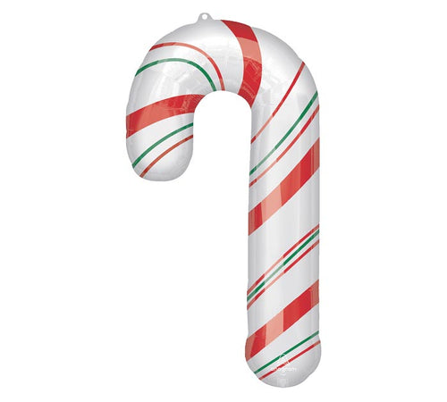 Candy Cane Shape 37" Mylar Balloon