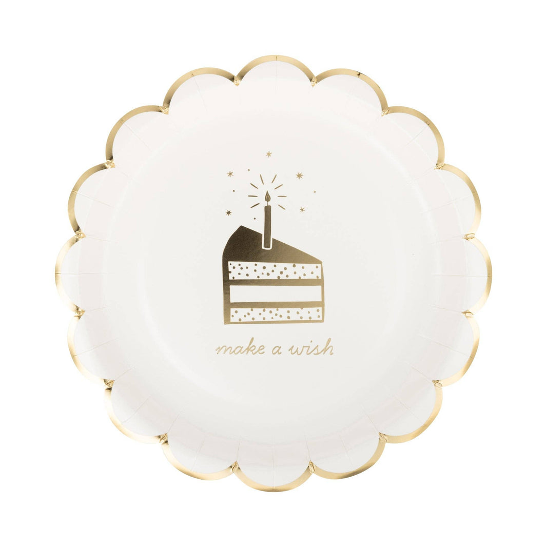 Make a Wish Cake 9" Plates - 8CT