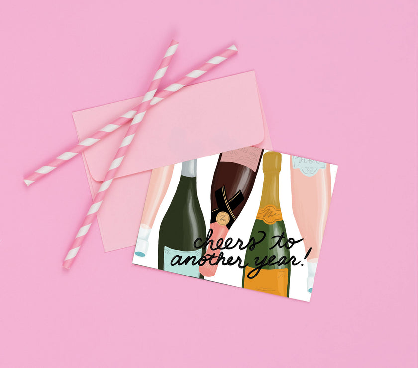 Champagne Birthday Card