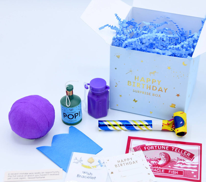Happy Birthday in a Surprise Box - Assorted Colors