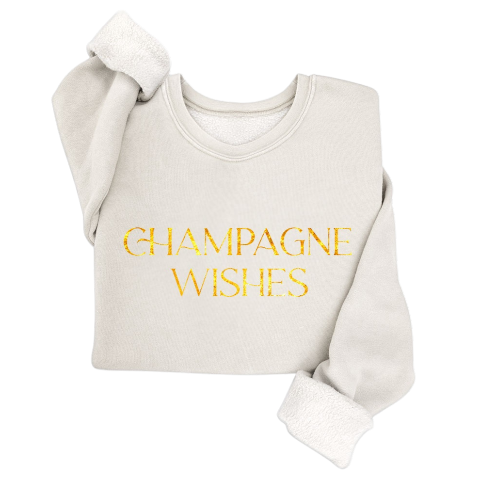 Champagne Wishes Gold Foil Sweatshirt