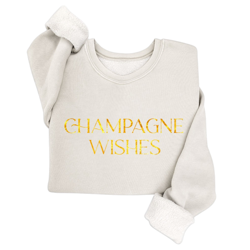 Champagne Wishes Gold Foil Sweatshirt
