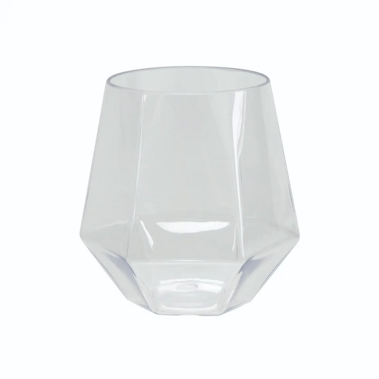 Upscale Hex Clear 12 Oz. Plastic Wine Goblets 6CT