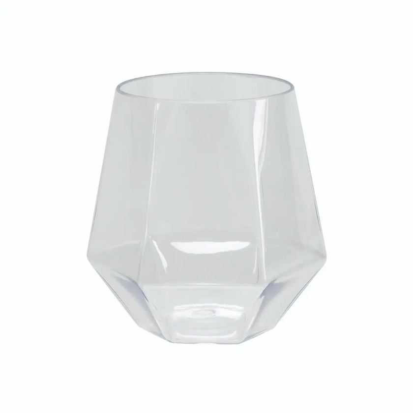 Upscale Hex Clear 12 Oz. Plastic Wine Goblets 6CT
